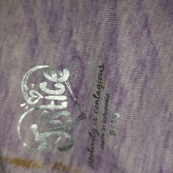 Justice cold shoulder shawl type top sz 8/10 - Picture 2 of 4